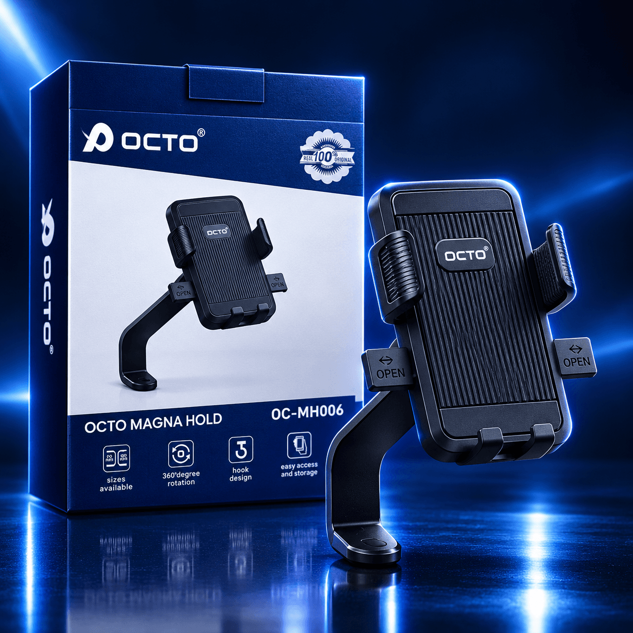 OCTO Magna Hold Bike & Motorcycle Phone Holder (OC-MH006)